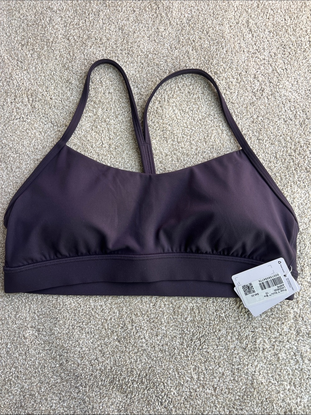 Lululemon Flow Y Nulu  Plum Bralette - Comfortable Everyday Support